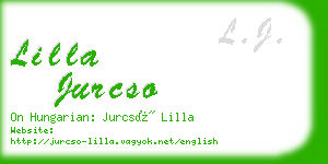 lilla jurcso business card